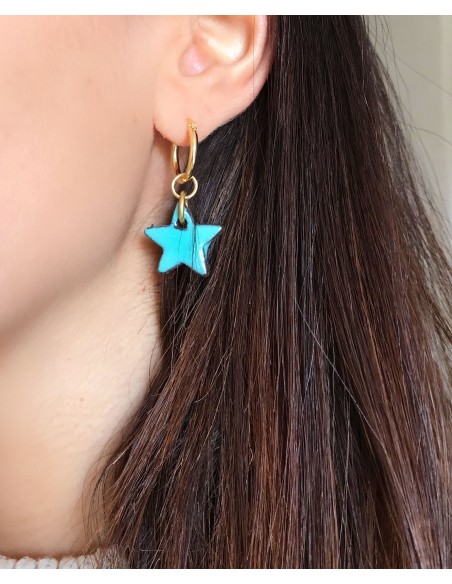orecchini stella verde tiffany - orecchini siciliani